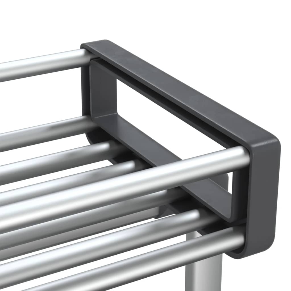 vidaXL Storage Trolley 23.2"x7.9"x29.5" Aluminum-3